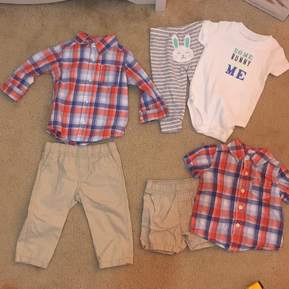 Carters 9 months infant boys Easter outfit bundle